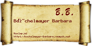 Büchelmayer Barbara névjegykártya